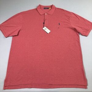 Polo Ralph Lauren Classic Fit Short Sleeve Knit Polo Shirt Mens 3XLT Red NWT